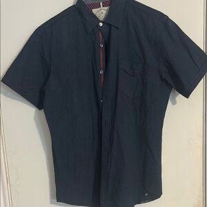 Native Blue Casual Button Down Shirt